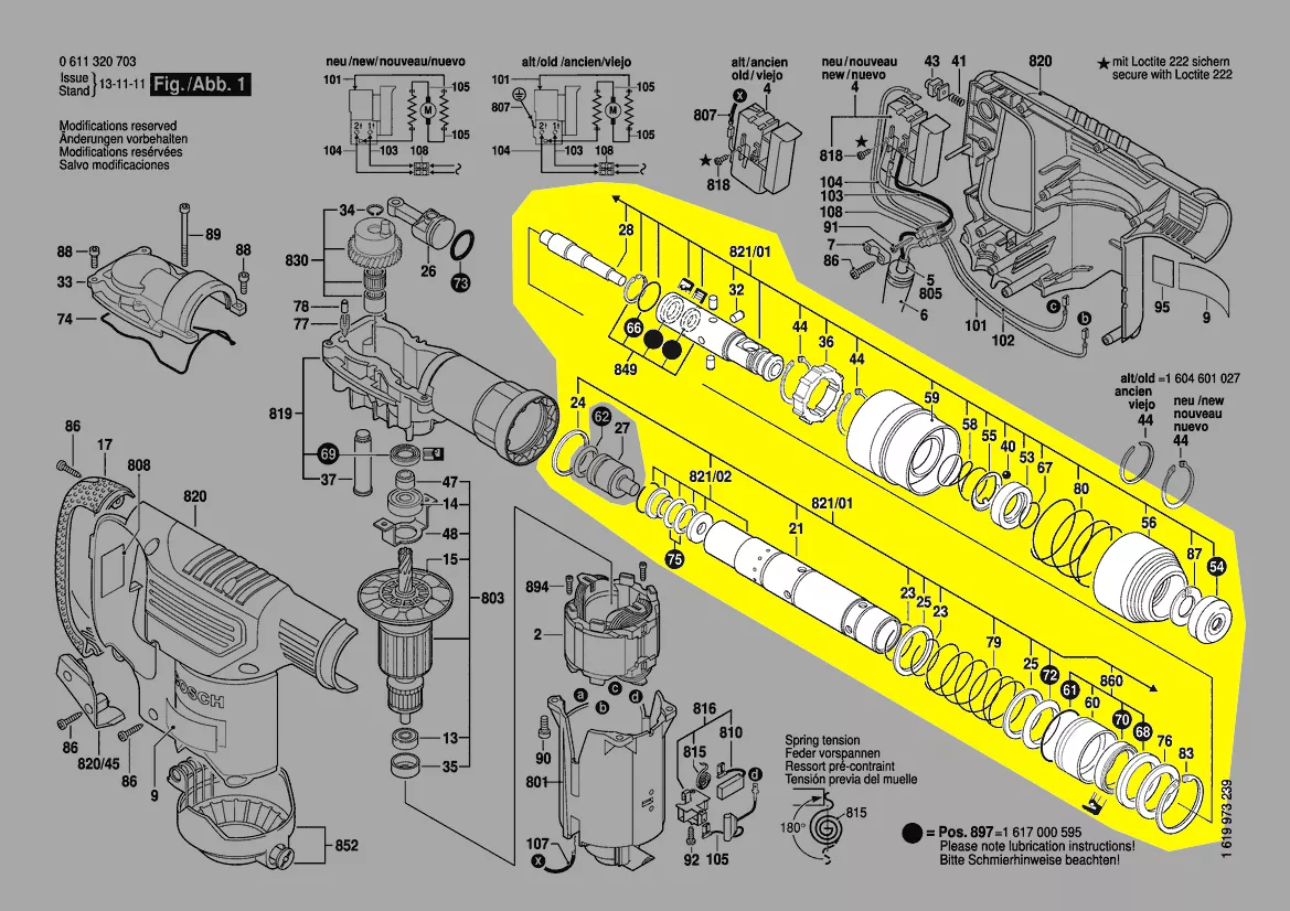 Tube de marteau réf. 1 615 806 182 BOSCH